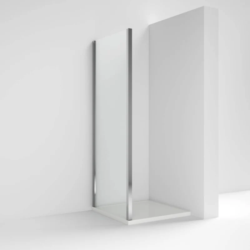 Nuie Ella 800mm Side Panel - Satin Chrome