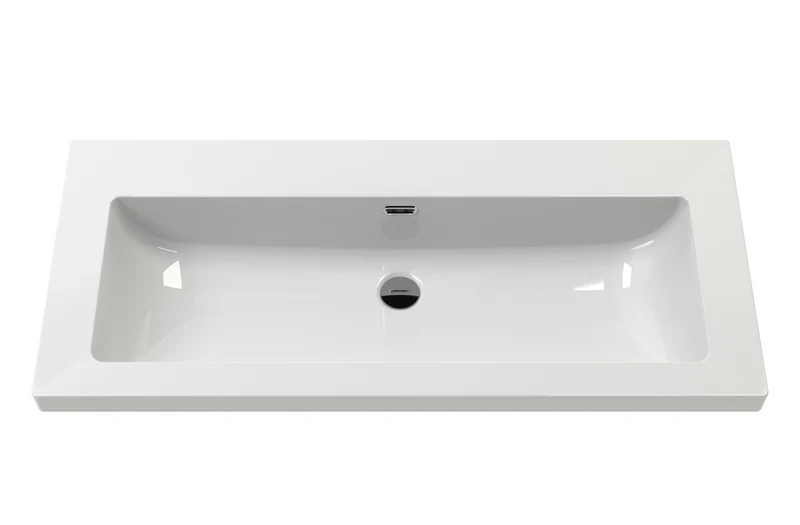 Lille 800mm Floor Standing 2 Drawer Vanity Unit & Modern Fireclay Basin With No Tap Holes - Pebble Grey Matt
