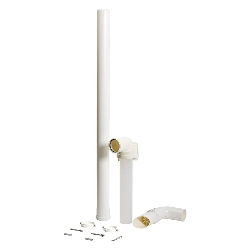 Baxi Plume Displacement Terminal Kit with 1m Extension & Bracket - White