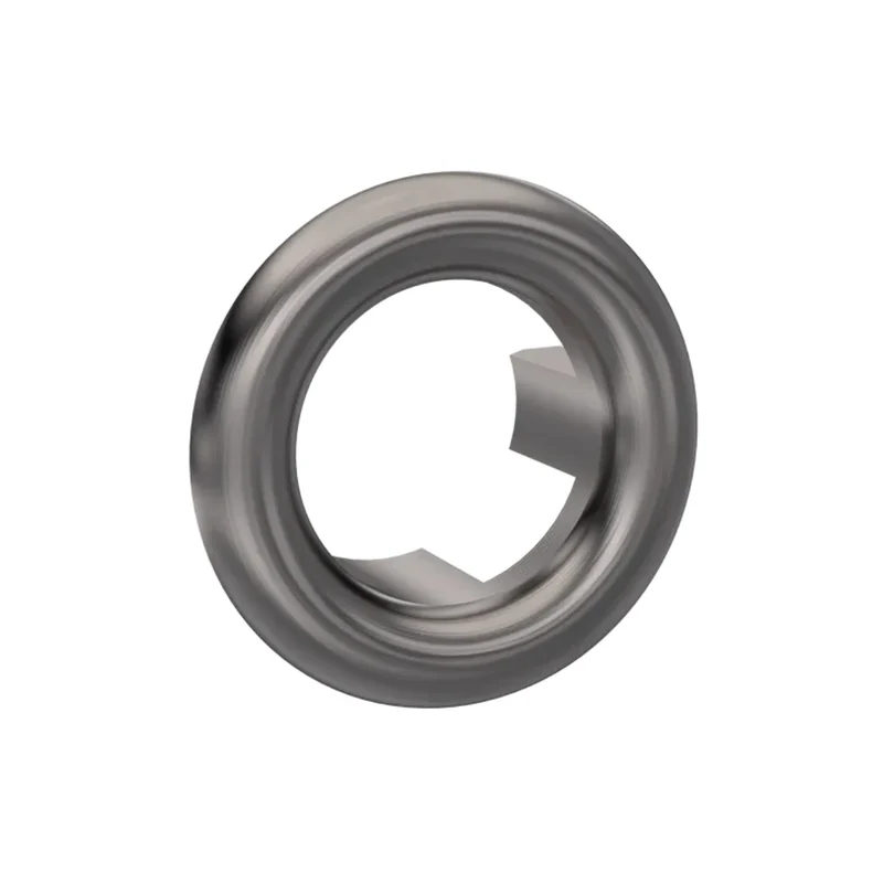 Nuie Round Overflow Cover - Gun Metal