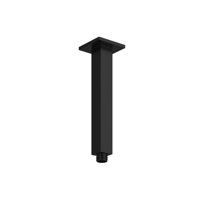 Black Triple Thermostatic Concealed Mixer Shower Kit with Ceiling Mounted 300mm Shower Head & Slide Rail Kit