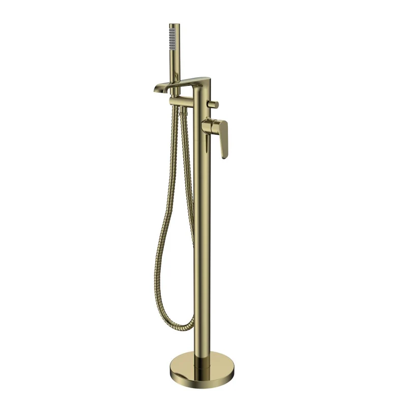 Eliseo Ricci Daytona Freestanding Bath Shower Mixer - Brushed Brass