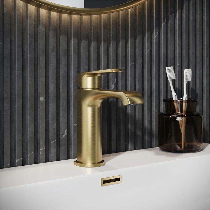 Eliseo Ricci Daytona Mono Basin Mixer - Brushed Brass