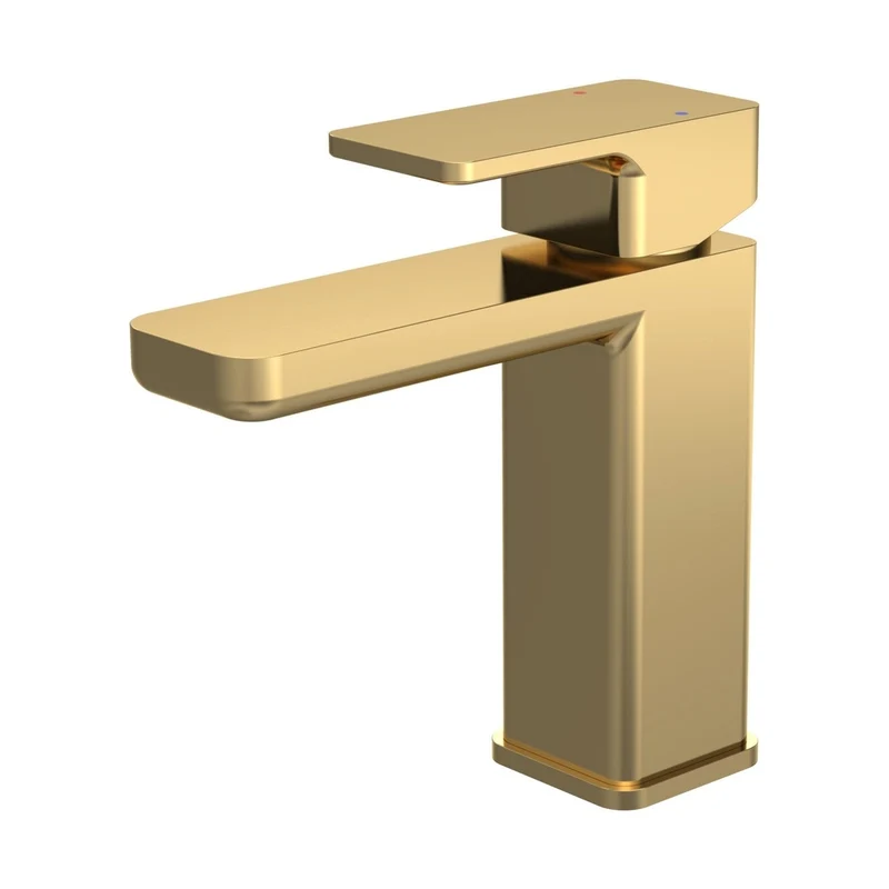 Nuie Windon Mono Basin Mixer With Push Button Waste Contemporary Brushed Brass Brass,plastic 160x50x152mm