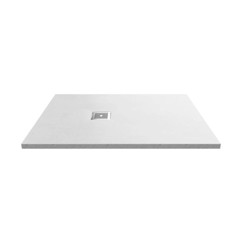 Nuie Slim Rectangular Trays Rectangular Shower Tray 1200 X 900mm Contemporary White Slate Acrylic Capped ABS Caco3 And Pu