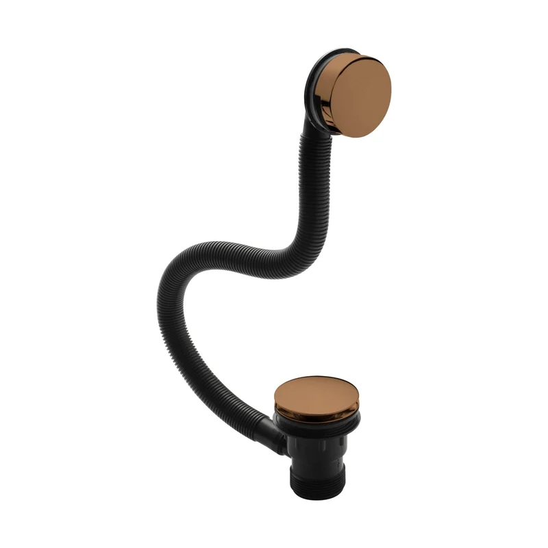 Nuie Easyclean Sprung Plug Bath Waste Traditional Brushed Bronze Brass 70x70x100mm