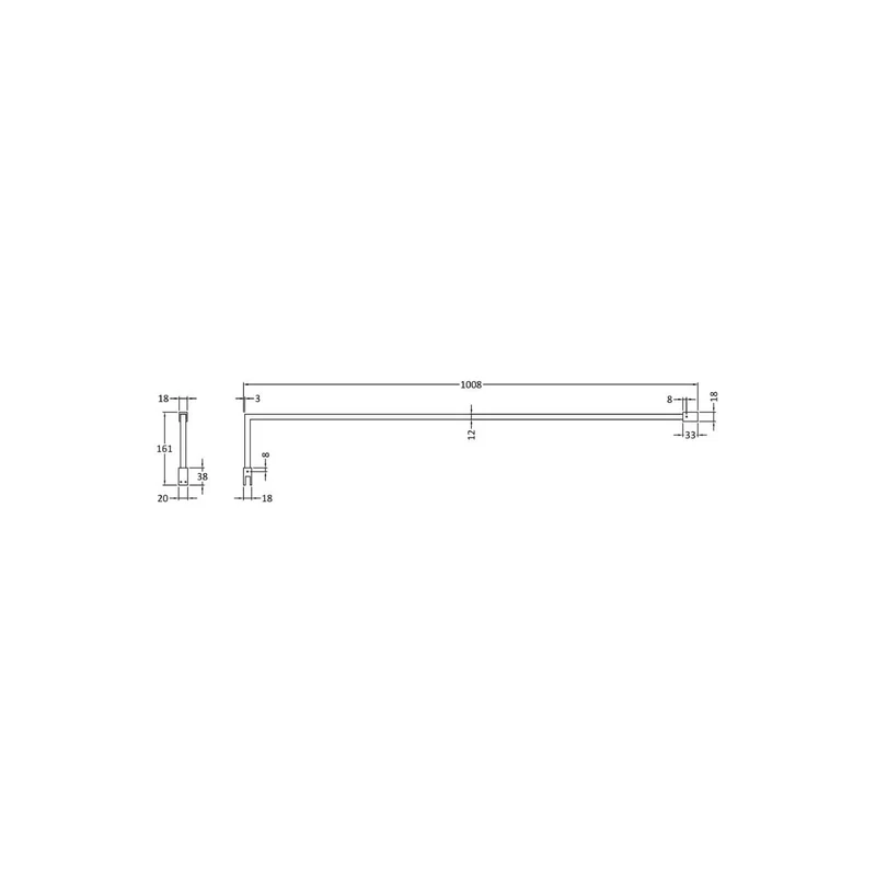 Nuie Additional Support Bar - Brass
