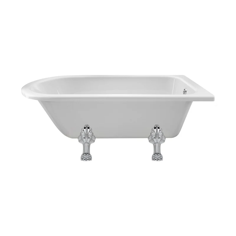 Hudson Reed Winterburn Freestanding Shower Bath - Pride Leg Set (1500mm) Trad White Acrylic