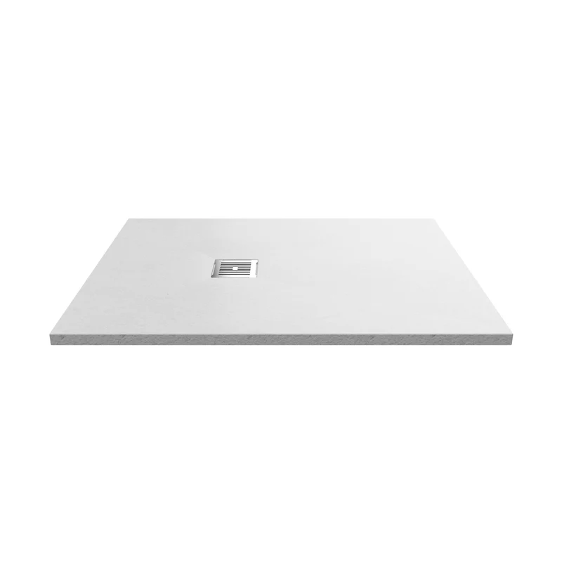 Hudson Reed Slim Rectangular Trays Rectangular Shower Tray 1200 X 900mm Contemp White Slate Acrylic Capped Abs Caco3 And Pu
