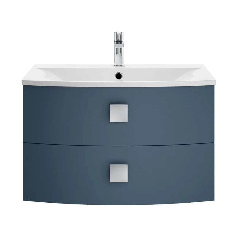 Hudson Reed Sarenna 700mm Cabinet & Basin Contemp Mineral Blue MFC Smooth Matt 448x712x504mm