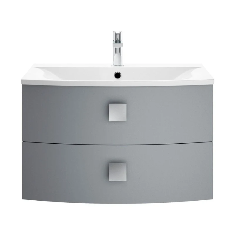 Hudson Reed Sarenna 700mm Cabinet & Basin Contemp Dove Grey MFC Smooth Matt 448x712x504mm