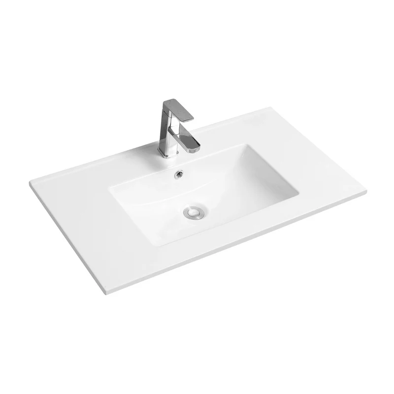 Ceramic Inset 810mm Basin 1 Taphole - White