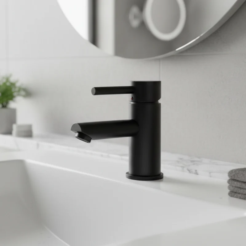 Eliseo Ricci Curve Mono Basin Mixer - Black
