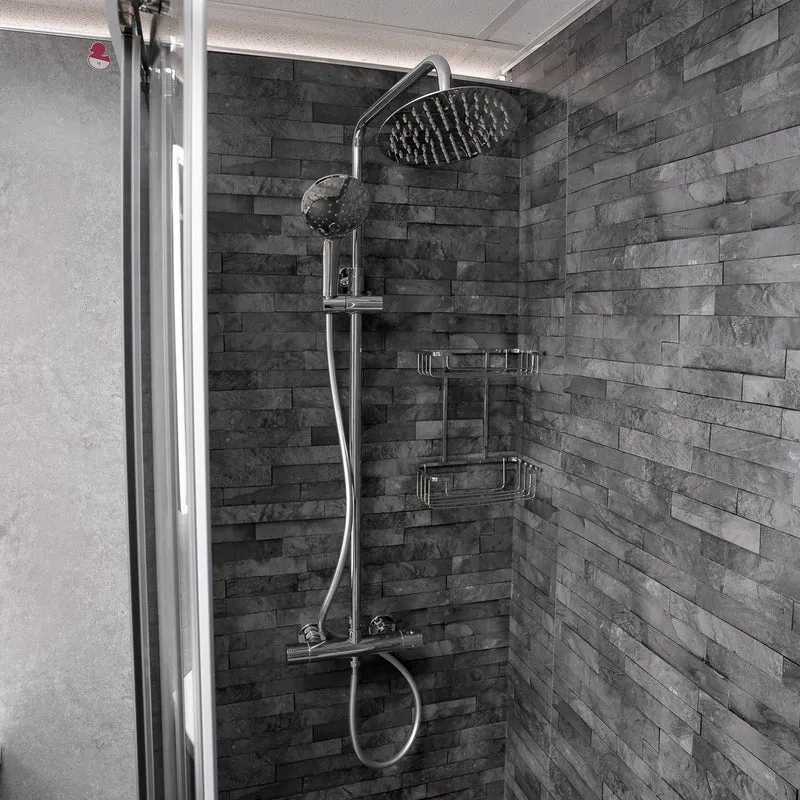 Eliseo Ricci Curve Plus Thermostatic Rain Shower with Diverter