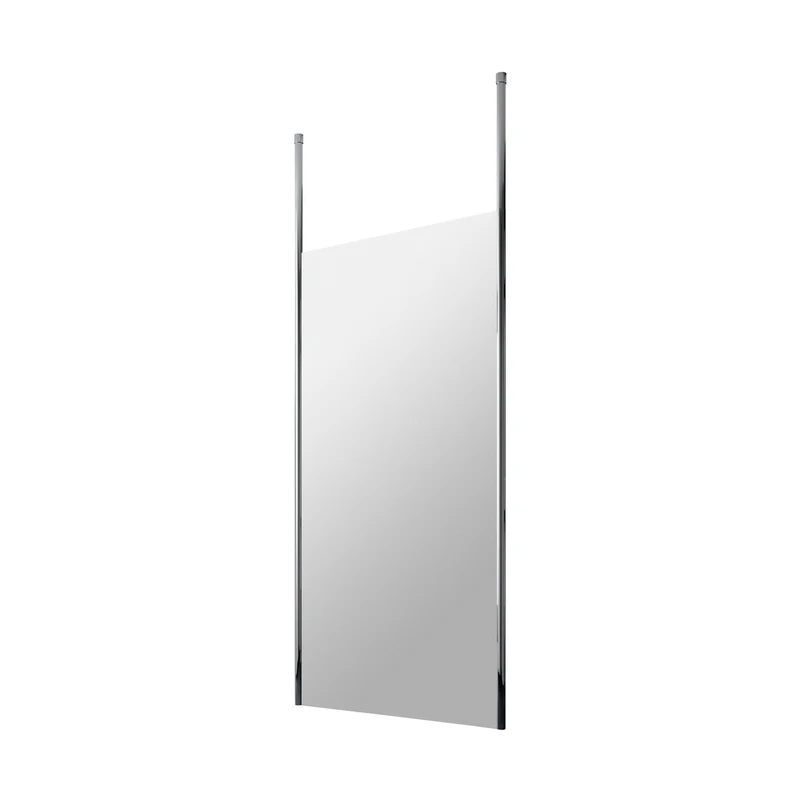 Hudson Reed Wetroom Screens 1100mm Wetroom Screen With Ceiling Posts Contemp Chrome Aluminium 1950x1100x14mm