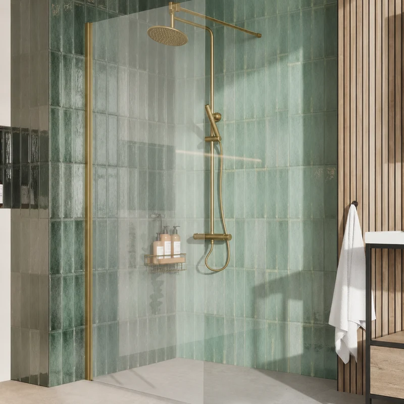 Kiimat 8motion 8mm Side Panel 900mm x 2000mm - Brass