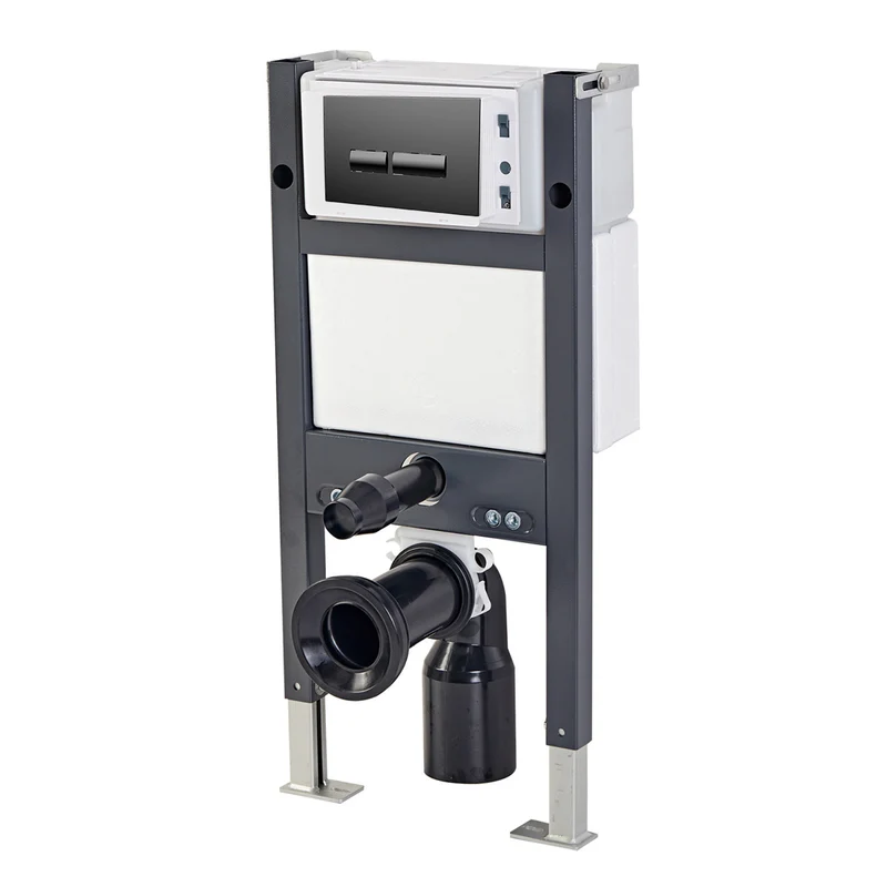 Objekt Ceramica 82cm WH WC Frame with Black Flush Plate
