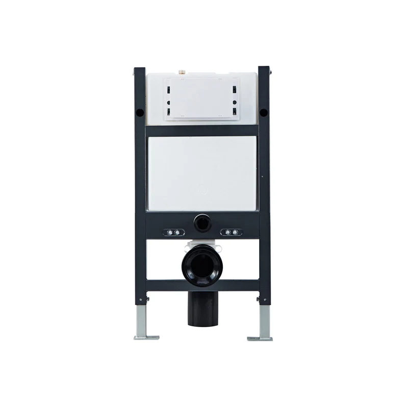 Objekt Ceramica 82cm WH WC Frame with Brushed Brass Flush Plate
