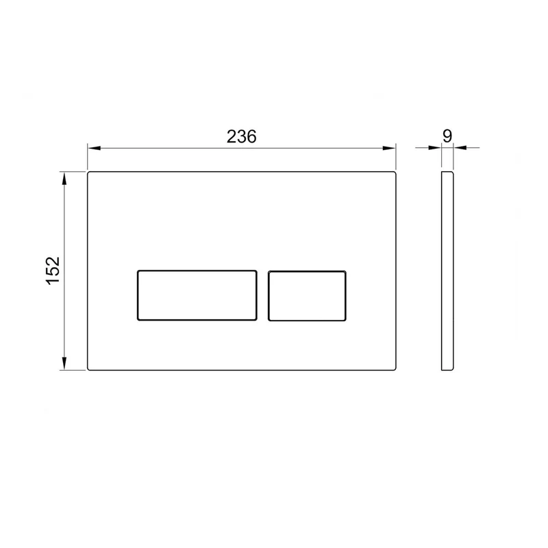 Objekt Ceramica 82cm WH WC Frame with Brushed Bronze Flush Plate