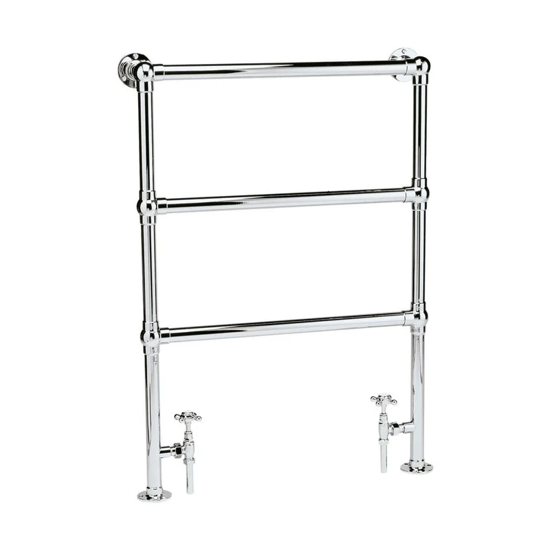 Hudson Reed Heated Towels Rails Countess Trad Chrome Steel 966x676x165mm