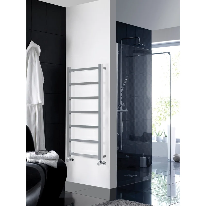 Hudson Reed Eton Heated Towel Rail Contemp Chrome Steel 1200x450x40mm