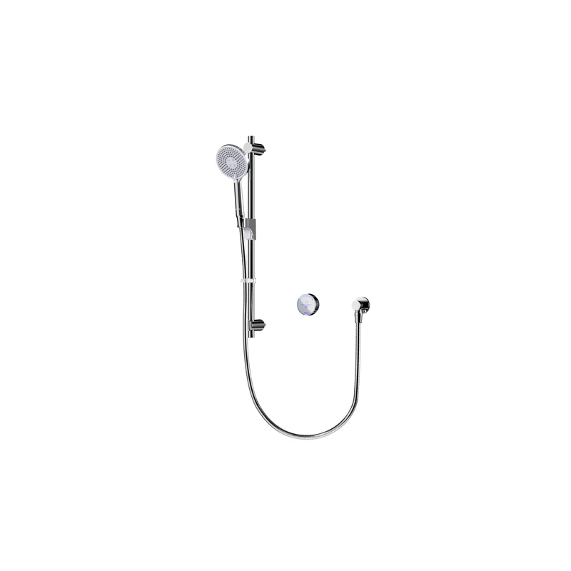 Aqualisa Smart Glo Digital Shower - Single Outlet with Riser Rail Concealed Gravity Pumped - Chrome