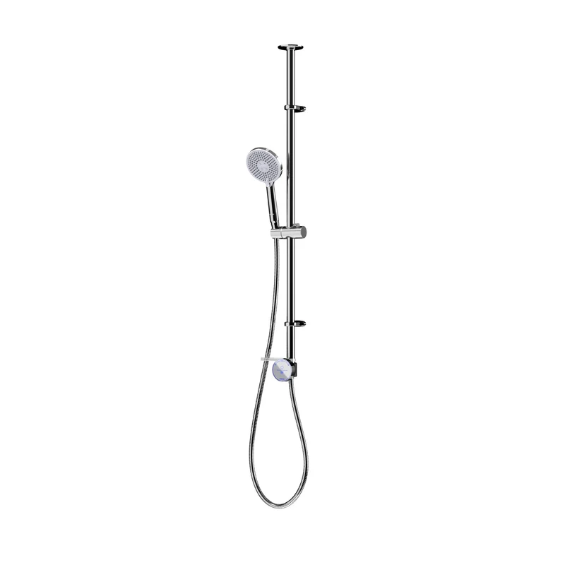 Aqualisa Smart Glo Digital Shower - Single Outlet with Riser Rail Exposed Gravity Pumped - Chrome