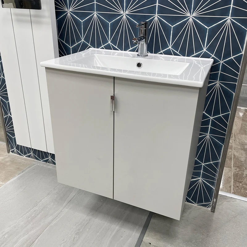 600mm Wall Hung Vanity Unit - Matt Grey