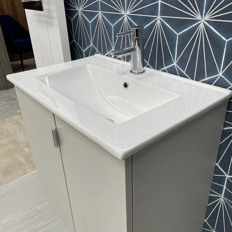 600mm Wall Hung Vanity Unit - Matt Grey