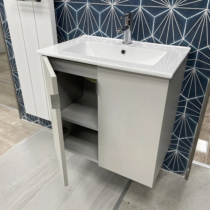 600mm Wall Hung Vanity Unit - Matt Grey