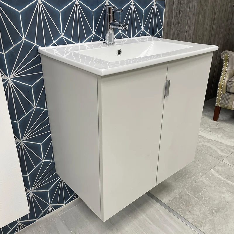 600mm Wall Hung Vanity Unit - Matt Grey