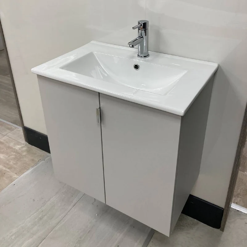 600mm Wall Hung Vanity Unit - Matt Grey