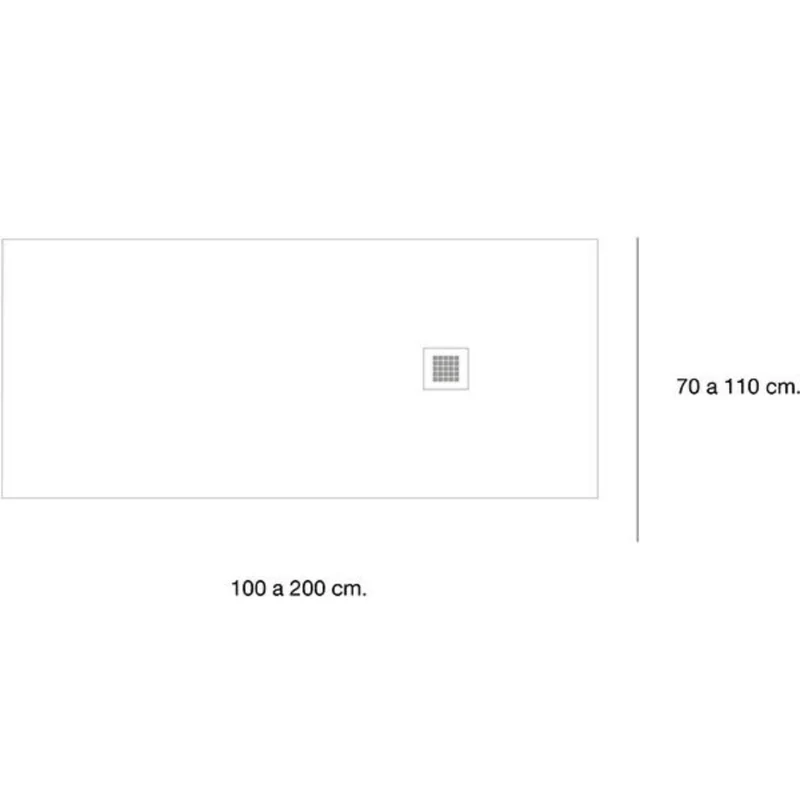 Poalgi 1200 x 700mm Slate Wetroom Tray - Antracita