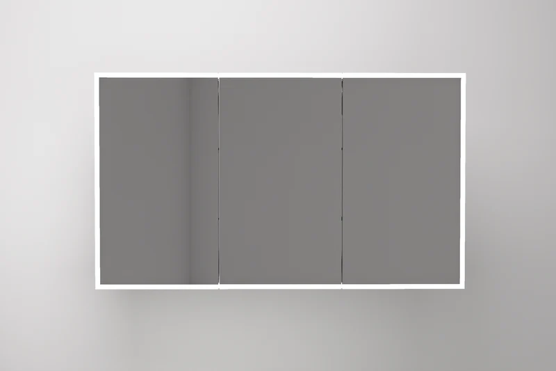 Bella LED Mirror Cabinet 1200 x 700mm Three Door Demister with Shaver and Bluetooth