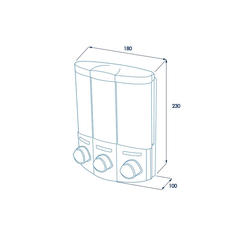 Croydex Euro Dispenser Trio - White