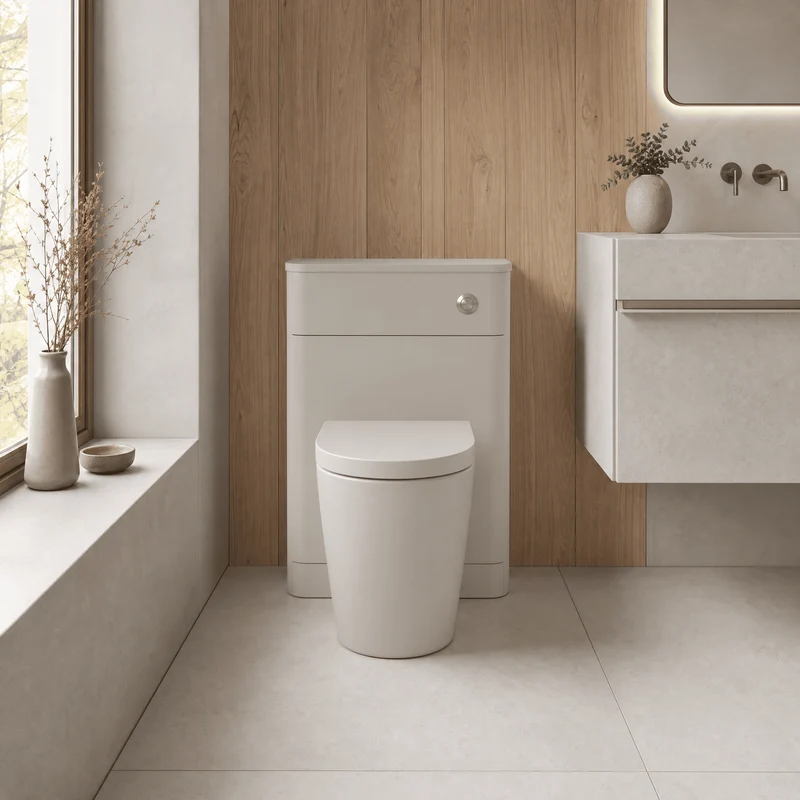 Parade 550mm Floor Standing WC Unit - Pebble Grey Satin