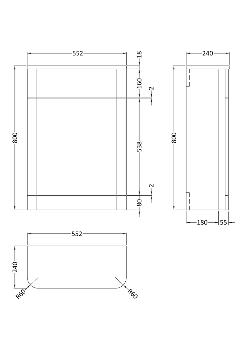 Parade 550mm Floor Standing WC Unit - Pebble Grey Satin