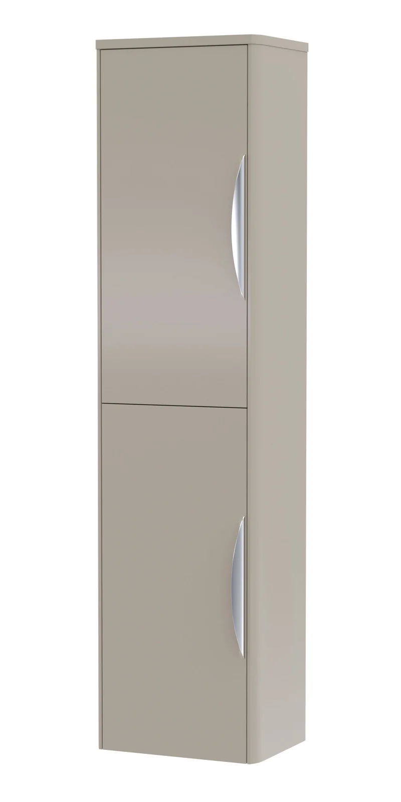 Parade 350mm Wall Hung Tall Cabinet - Pebble Grey Satin
