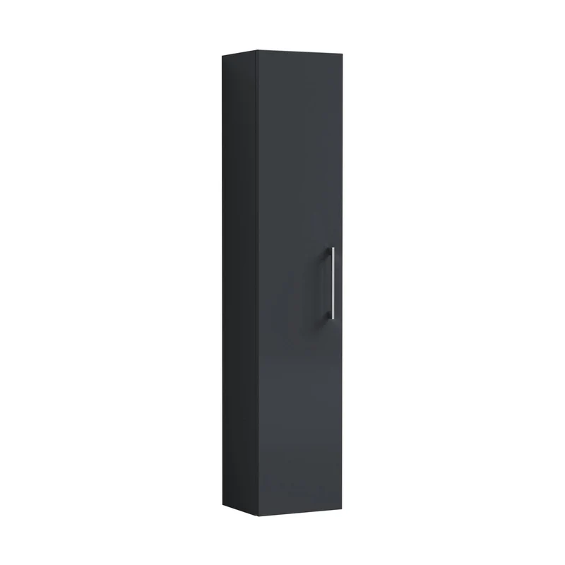 Nuie Arno 300mm Tall Unit (1 Door) Contemporary Soft Black MFC Painted Matt 1433x300x253mm