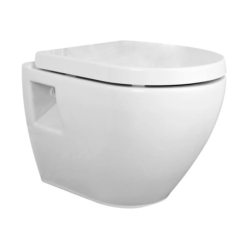 Nuie Provost Wall Hung Pan Contemporary White Vitreous China 350x355x510mm