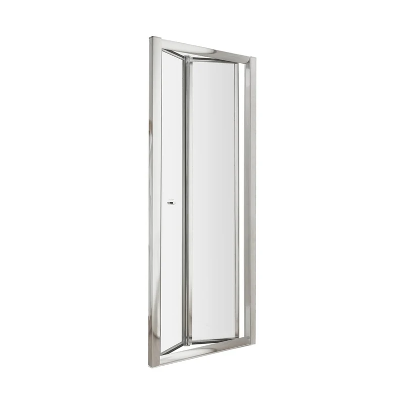 Nuie Ella 1850 X 800mm Bi-folding Shower Door Contemporary Chrome Aluminium 1850x790x44mm