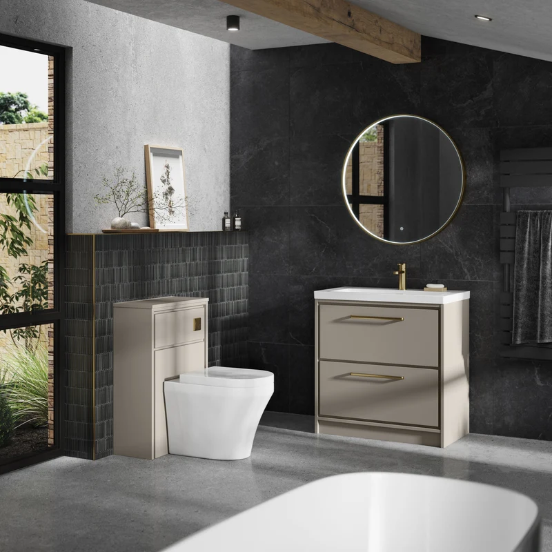 Lille 550mm Floor Standing WC Unit - Pebble Grey Matt