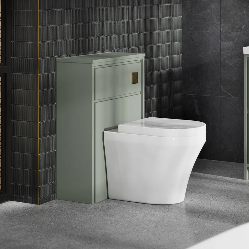 Lille 550mm Floor Standing WC Unit - Fern Green Matt