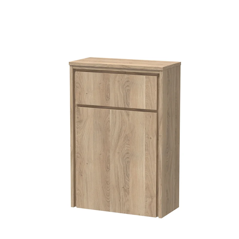 Lille 550mm Floor Standing WC Unit - Bleached Oak Woodgrain