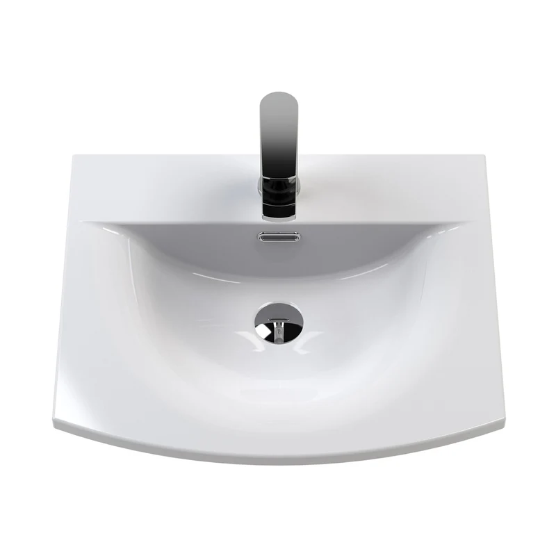 Hudson Reed Urban 500mm Wall Hung 2 Drawer Vanity Unit & Basin 4 Contemp Satin Grey MFC Painted Matt 530x510x440mm
