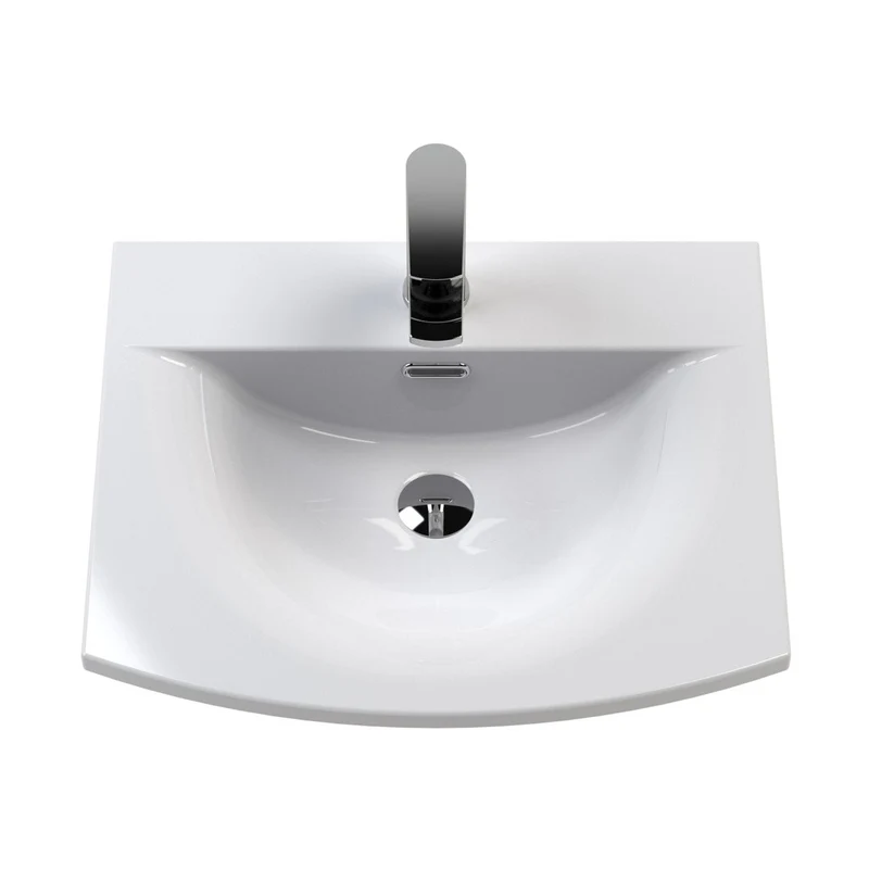 Hudson Reed Urban 500mm Floor Standing 2 Door/drawer Vanity Unit & Basin 4 Contemp Satin Blue MFC Painted Matt 840x510x440mm