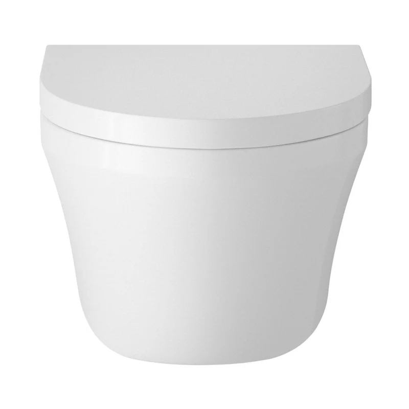 Hudson Reed Luna Wall Hung Pan & Seat Contemp White Vitreous China 445x360x530mm