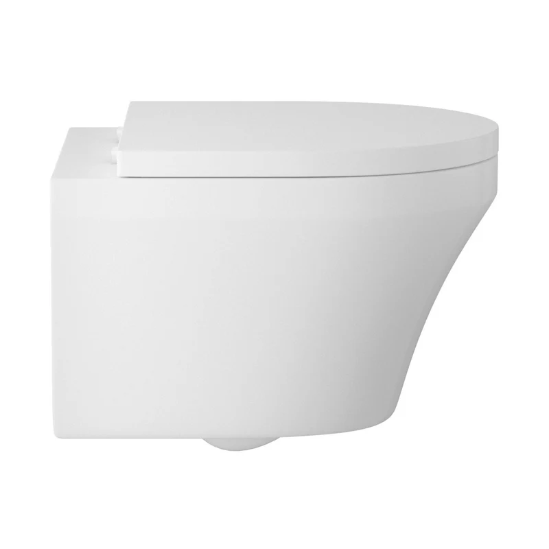 Hudson Reed Luna Wall Hung Pan & Seat Contemp White Vitreous China 445x360x530mm