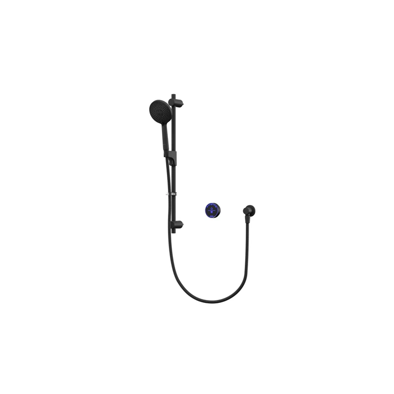 Aqualisa Smart Glo Digital Shower - Single Outlet with Riser Rail Concealed HP/Combi - Black