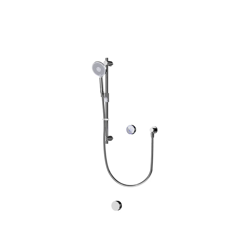 Aqualisa Smart Glo Digital Shower - Dual Outlet with Riser Rail and Bath Fill (Concealed) Gravity Pumped - Chrome
